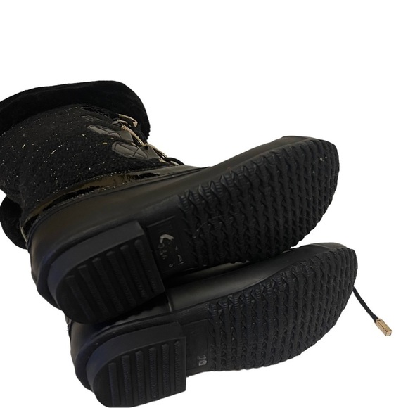 INC International Concepts Lorinah Black Tweed Fur Lined Winter Boots - Picture 5 of 6